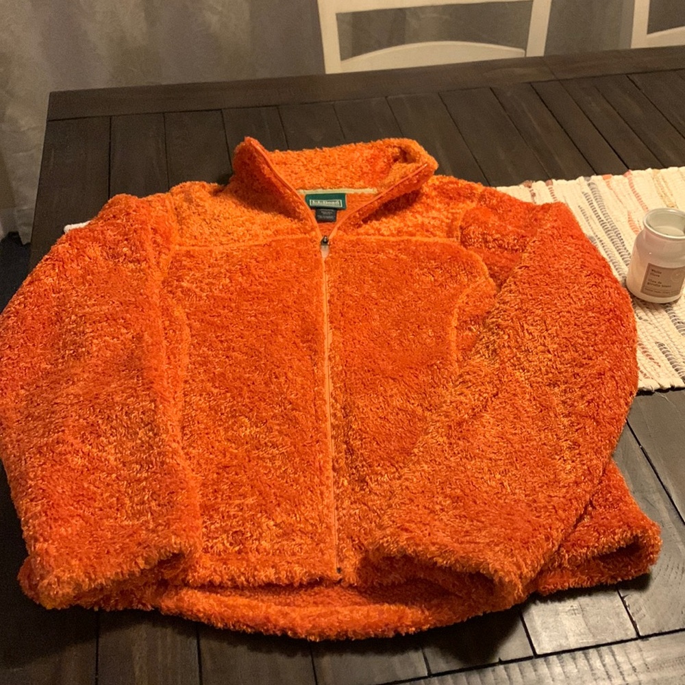 L.L. Bean Orange Teddy Jacket